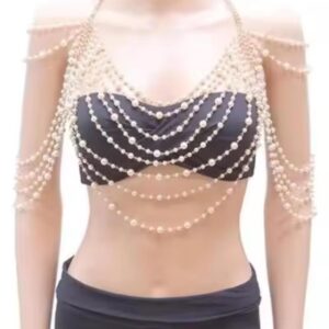pearl halter top with adjustable straps