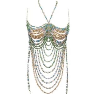 multicoloured beaded tank top with a boho vibe